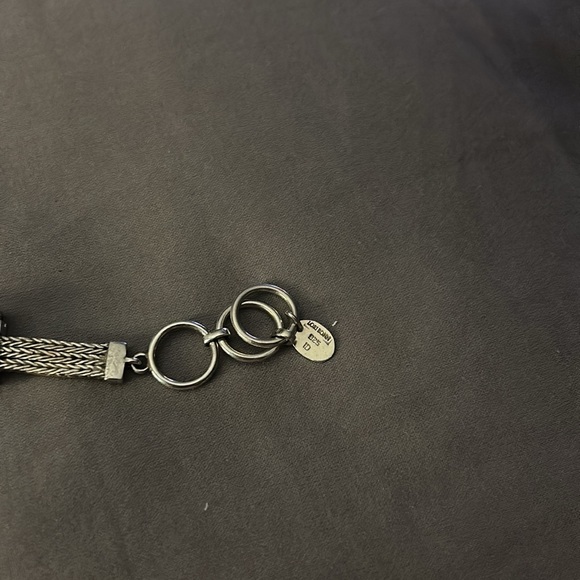 Lori Bonn silver bracelet with purple slides and stoppers - Picture 4 of 9